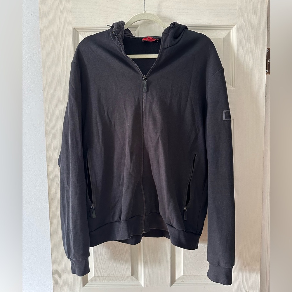 Burberry sport zip up hoodie black men